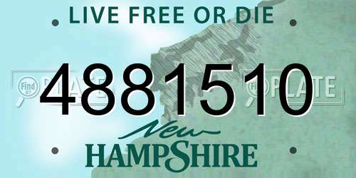 4881510 New Hampshire License Plate