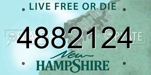 4882124 New Hampshire License Plate