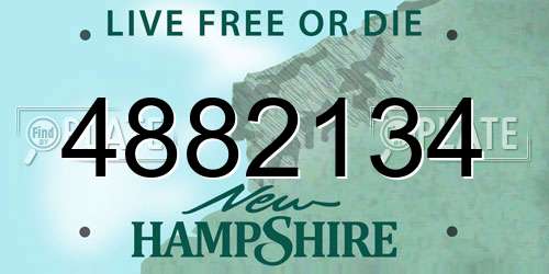 4882134 New Hampshire License Plate