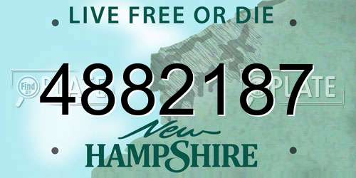 4882187 New Hampshire License Plate