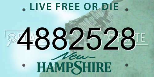 4882528 New Hampshire License Plate
