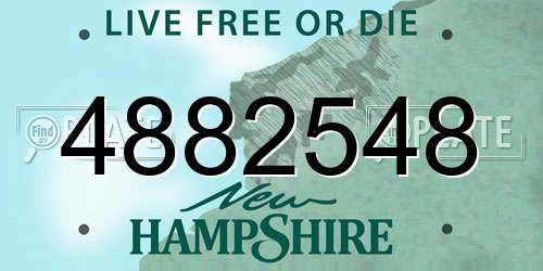 4882548 New Hampshire License Plate