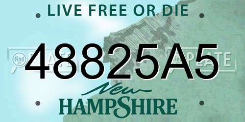 48825A5 New Hampshire License Plate