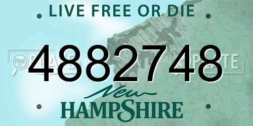 4882748 New Hampshire License Plate