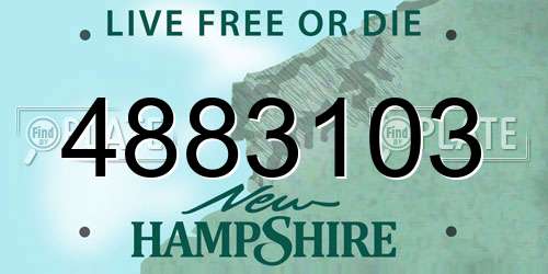 4883103 New Hampshire License Plate