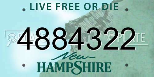 4884322 New Hampshire License Plate