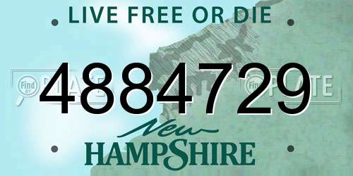 4884729 New Hampshire License Plate
