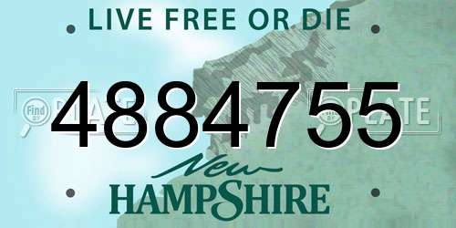 4884755 New Hampshire License Plate