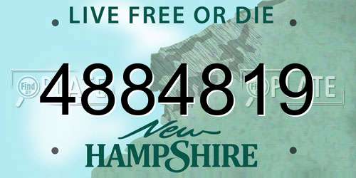 4884819 New Hampshire License Plate