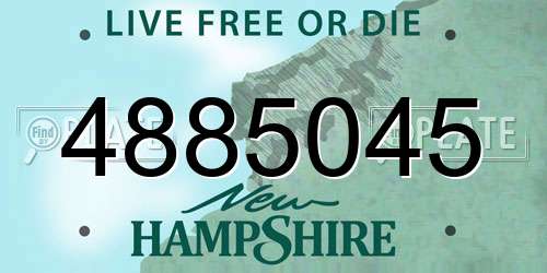 4885045 New Hampshire License Plate
