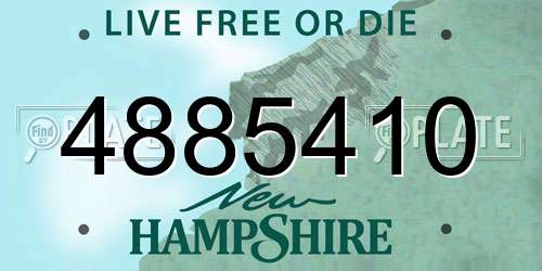 4885410 New Hampshire License Plate