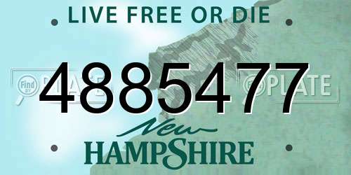4885477 New Hampshire License Plate