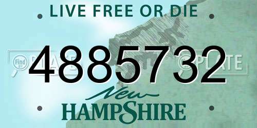 4885732 New Hampshire License Plate