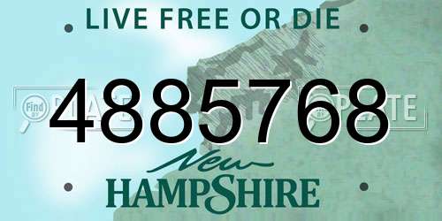 4885768 New Hampshire License Plate