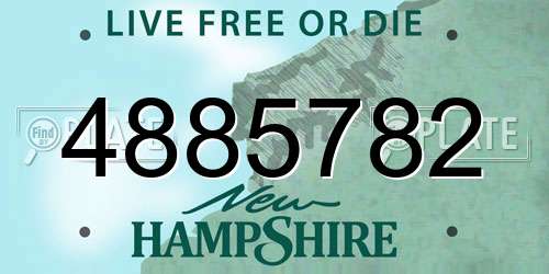 4885782 New Hampshire License Plate