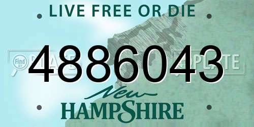 4886043 New Hampshire License Plate