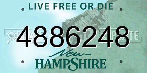 4886248 New Hampshire License Plate