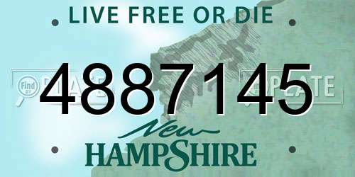 4887145 New Hampshire License Plate