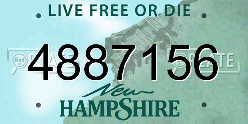 4887156 New Hampshire License Plate