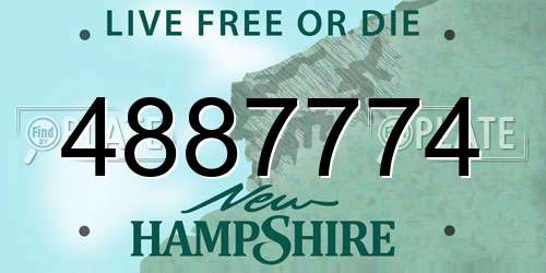 4887774 New Hampshire License Plate