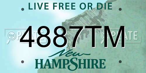 4887TM New Hampshire License Plate
