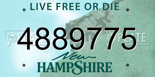 4889775 New Hampshire License Plate