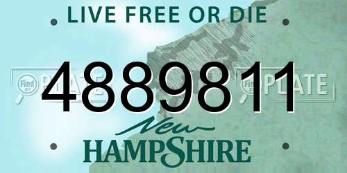 4889811 New Hampshire License Plate