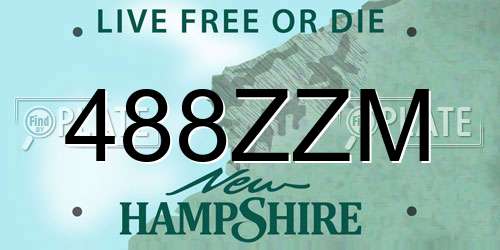488ZZM New Hampshire License Plate