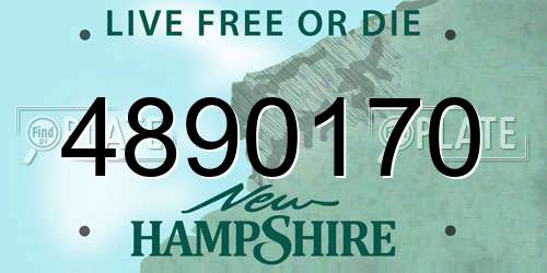 4890170 New Hampshire License Plate