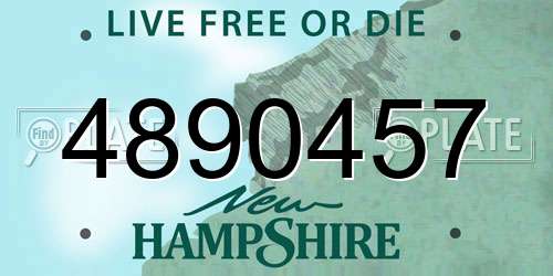 4890457 New Hampshire License Plate