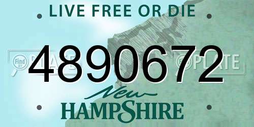 4890672 New Hampshire License Plate