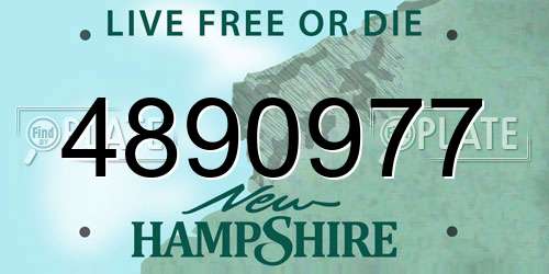 4890977 New Hampshire License Plate
