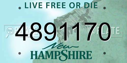 4891170 New Hampshire License Plate