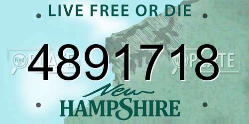 4891718 New Hampshire License Plate