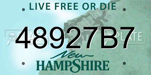 48927B7 New Hampshire License Plate