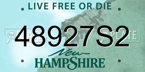 48927S2 New Hampshire License Plate