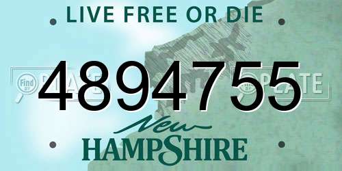 4894755 New Hampshire License Plate