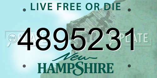 4895231 New Hampshire License Plate