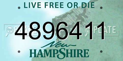 4896411 New Hampshire License Plate