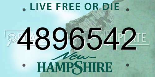 4896542 New Hampshire License Plate