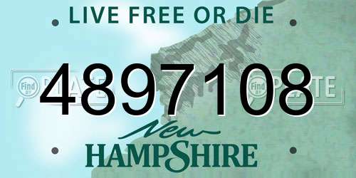 4897108 New Hampshire License Plate