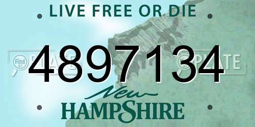 4897134 New Hampshire License Plate