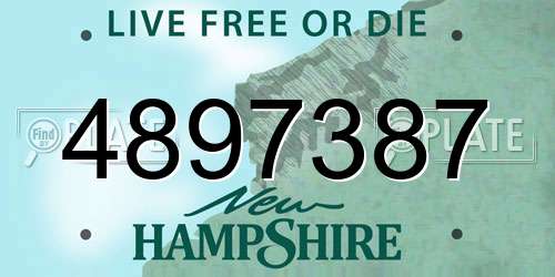 4897387 New Hampshire License Plate