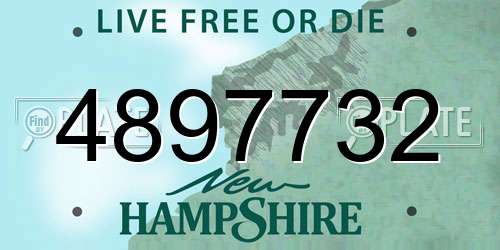 4897732 New Hampshire License Plate