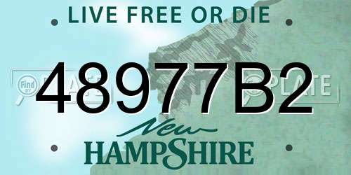 48977B2 New Hampshire License Plate