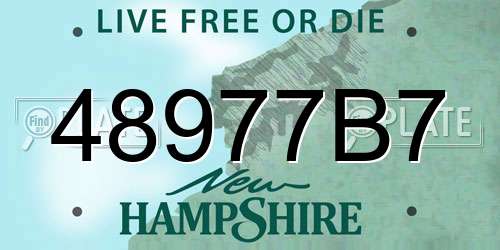 48977B7 New Hampshire License Plate