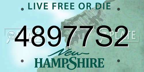 48977S2 New Hampshire License Plate