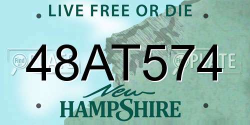 48AT574 New Hampshire License Plate