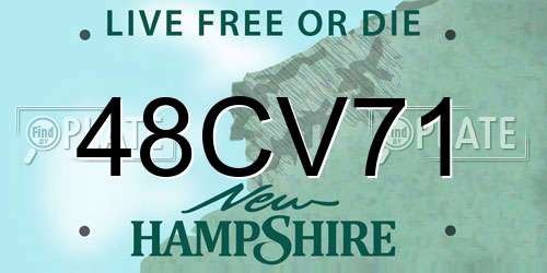 48CV71 New Hampshire License Plate