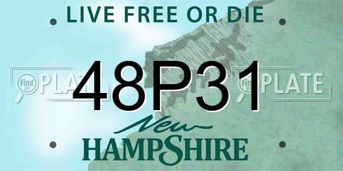 48P31 New Hampshire License Plate